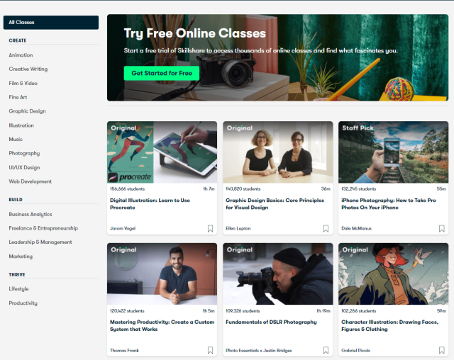 Skillshare - Free Online Courses