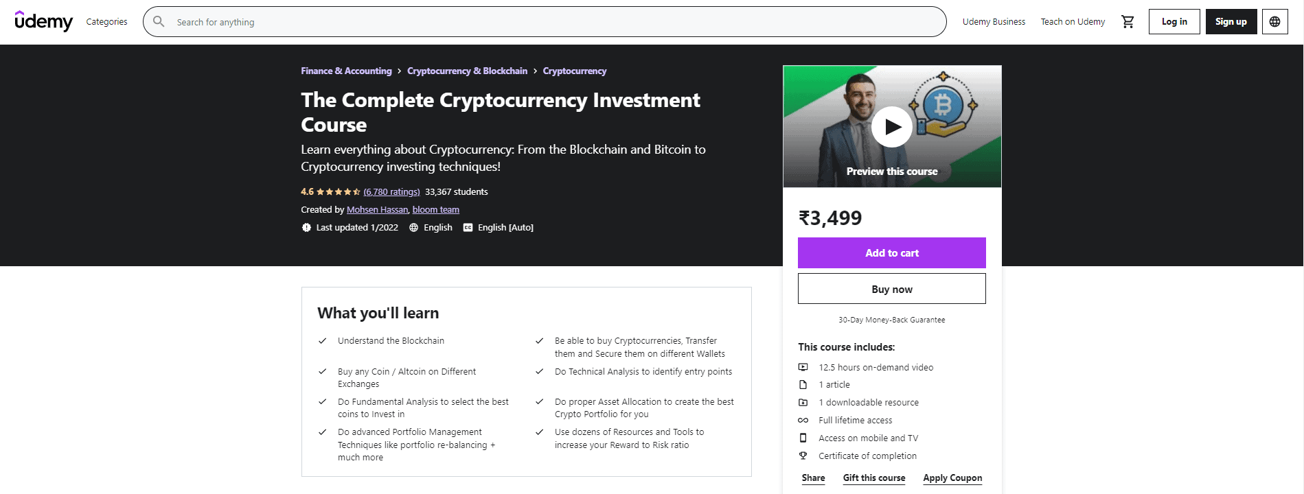 best crypto currency courses