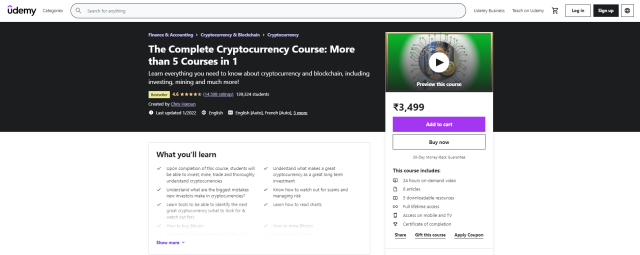 The Complete Cryptocurrency Course: 5 in 1