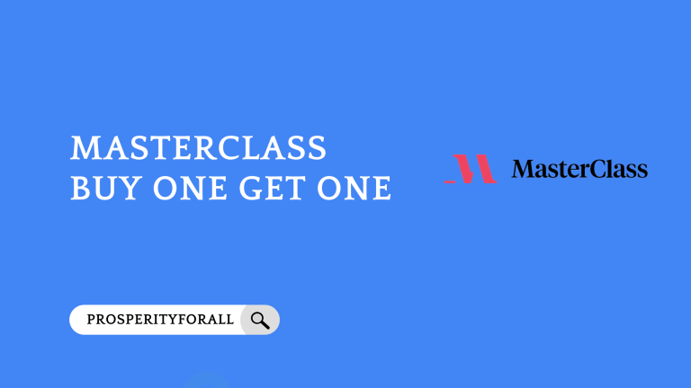 MasterClass Buy One Get One - ProsperityForAll