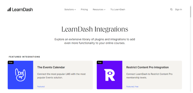 LearnDash Review - Integration