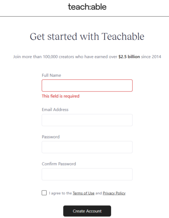 Create An Account On Teachable Create An Account On Teachable