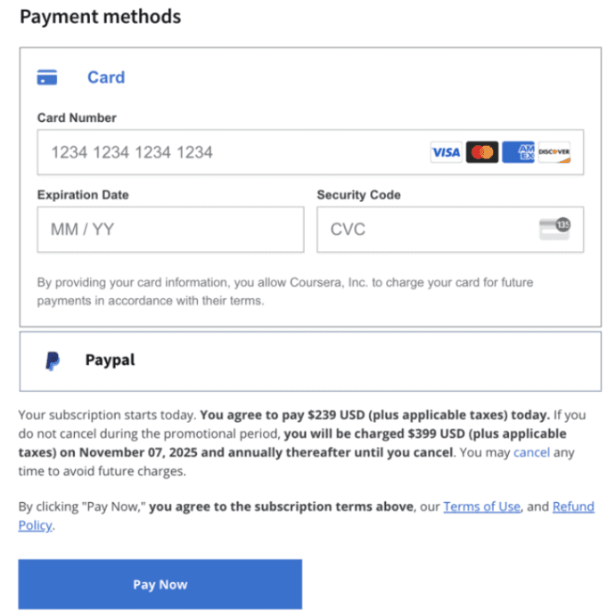 Enter The Payment Details