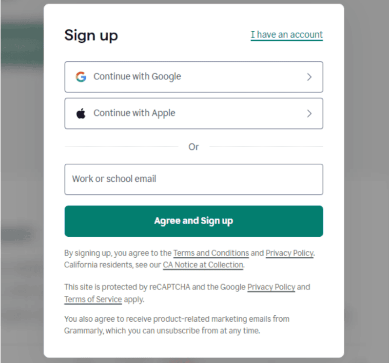 Sign up through Google or Apple accounts Sign up through Google or Apple accounts