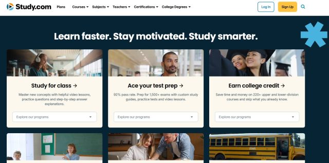 Study.com Homepage Study.com Homepage