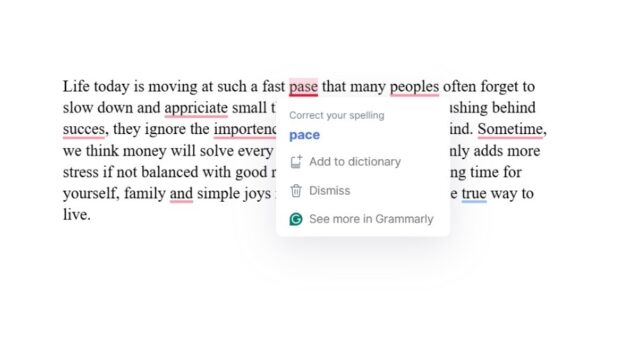Grammarly’s Spell Checker Grammarly’s Spell Checker